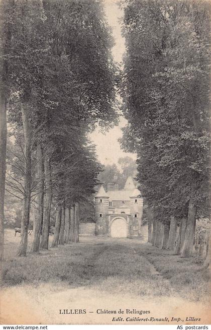 France Lillers Chateau de Relingues Castle vintage postcard B968