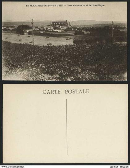 St-Maximin-la-Ste-Baume Basilique Church Old Postcard
