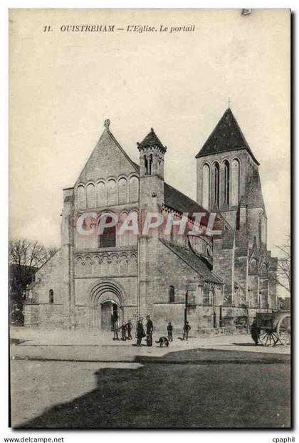 CPA Ouistreham L Eglise Le portail