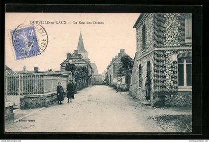 CPA Ourville-en-Caux, La Rue des Dames