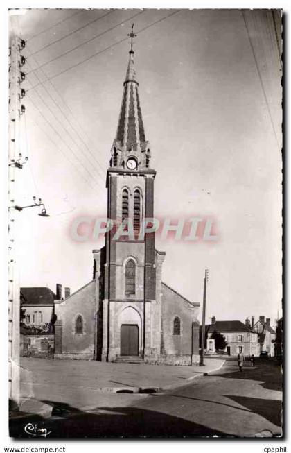 Ouzouer sur Loire CPA L'eglise et la grande rue Route d'Orleans