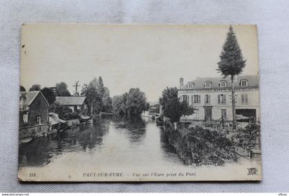 Pacy sur Eure, vue sur l'Eure prise du pont, Eure 27