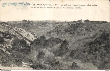 CPA Paimpont Foret De Le Val Sans retour Immense Vallee Boisee