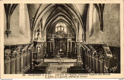 CPA Paimpont Interleur de l'Eglise ancienne chapelle des Moines