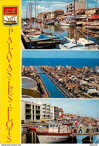 Carte Postale - 34 - Palavas les Flots - Multivues - Bateaux - Blasons - Flamme Postale de Palavas les Flots - CPM - Voi