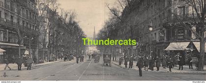 CPA 75 PARIS CARTE DOUBLE PANORAMIQUE BOULEVARD DU PALAIS