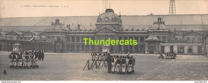 CPA 75 PARIS CARTE DOUBLE PANORAMIQUE ECOLE MILITAIRE L'INSTRUCTION