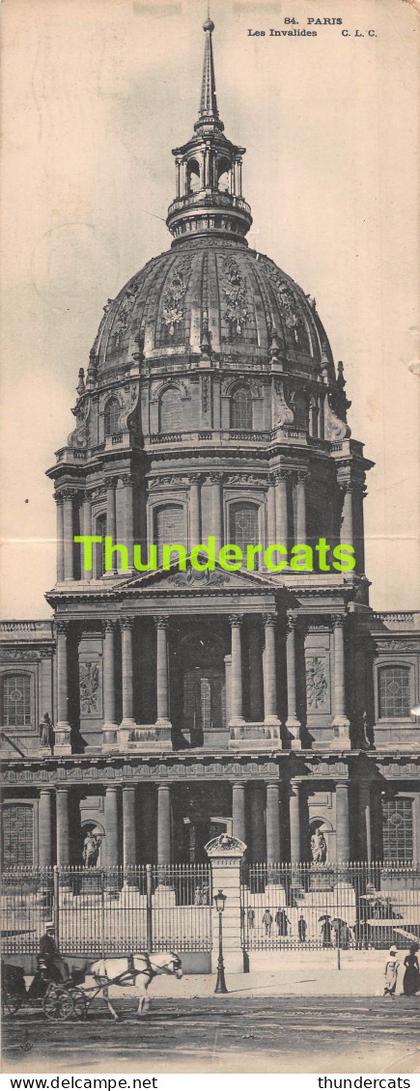 CPA 75 PARIS CARTE DOUBLE PANORAMIQUE LES INVALIDES ( PLI ET PETITE COUPE )
