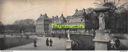 CPA 75 PARIS CARTE DOUBLE PANORAMIQUE PALAIS DU LUXEMBOURG