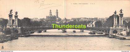 CPA 75 PARIS CARTE DOUBLE PANORAMIQUE PONT ALEXANDRE