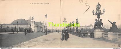 CPA 75 PARIS CARTE DOUBLE PANORAMIQUE SUR LE PONT ALEXANDRE