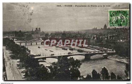 CPA Paris Panorama de Paris pris la nuit