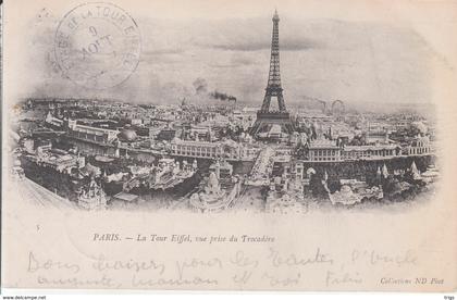 Paris - la Tour Eiffel, Vue prise du Trocadéro