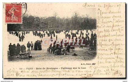 CPA Paris Bois de Boulogne Patinage sur le lac