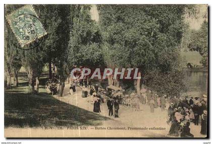 CPA Paris Buttes Chaumont Promenade Enfantine