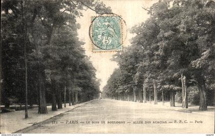 CPA Paris Le Bois de Boulogne Allee des Acacias