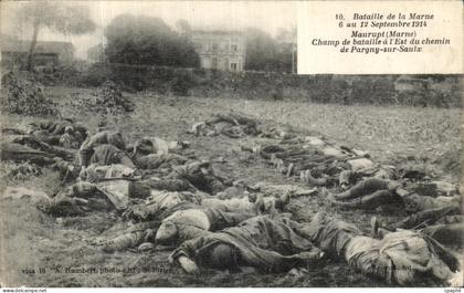 CPA Maurupt Champ de Bataille l Est du chemin De Pargny Sur Saulx Militaria