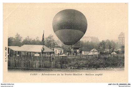 AWF-P14-1050-75 - PARIS - Aerodrome de la porte-maillot - Ballon captif