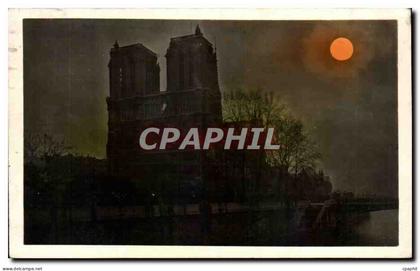 CPA Paris La Nuit Notre Dame