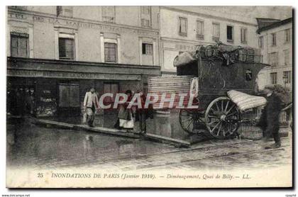 CPA Inondations de Paris Janvier 1910 Demenagement Quai de Billy