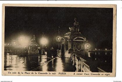 CPA- Carte postale -FRANCE -Paris-Un coin de la Place de la Concorde la Nuit- VM2871