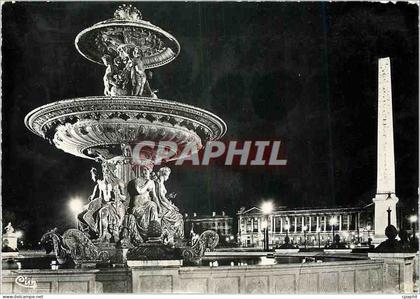 CPM Paris la nuit La Place de la Concorde