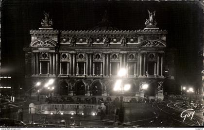 CPSM Paris Et Ses Merveilles Le theatre I'Opera vu la nuit