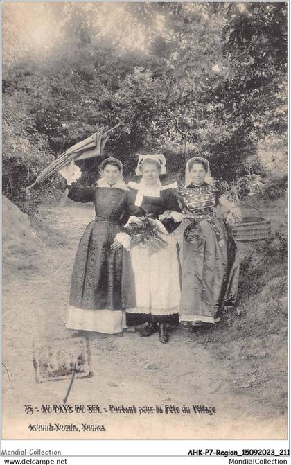 AHKP7-0659 - REGION - PAYS DE LA LOIRE - AU PAYS DU SEL - Partant pour la fete du village /B