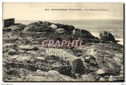 CPA Saint Guenole Penmarch Vue Generale des Rochers