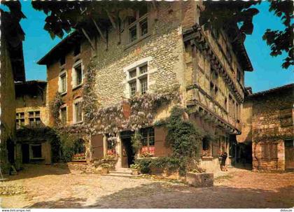 01 - Pérouges - Ostellerie du vieux Pérouges - Cité Médiévale - Vieilles pierres - Carte Dentelée - CPSM grand format -