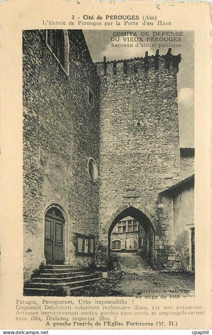 CPA Cite de Perouges Ain L'Entree de Perouges par la Porte d'en Haut