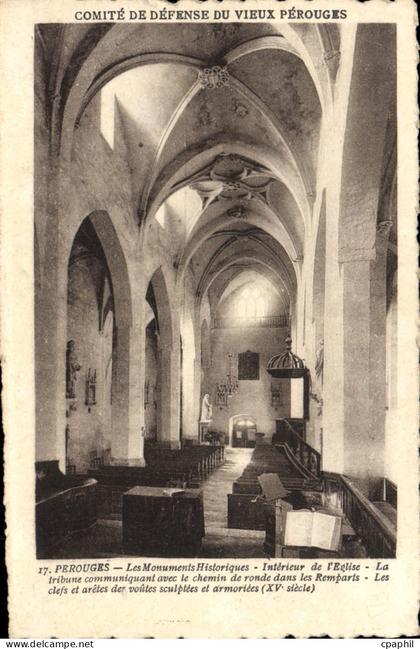 CPA Perouges Interieur de l'eglise