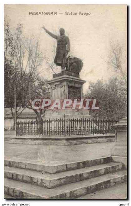 Perpignan CPA Statue Arago