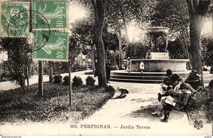 Perpignan - Jardin Terrus CPA
