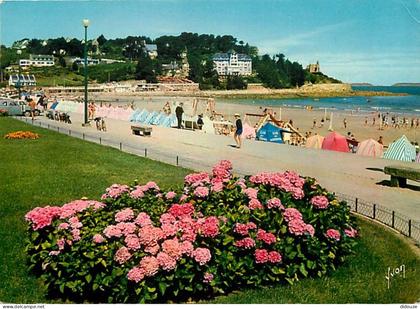 Carte Postale - 22 - Perros-Guirec - La Plage fleurie de Trestraou - Fleurs - Flamme Postale de Perros-Guirec - CPM - Vo