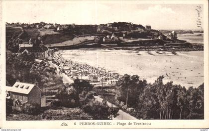 CPA Perros Guirec lage de Trestraou