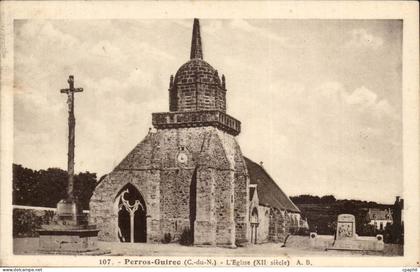 Perros Guirec CPA l'eglise