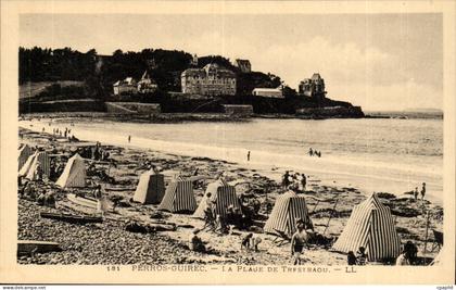 Perros Guirec CPA La plage de Trestraou