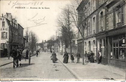 Persan CPA Avenue de la gare