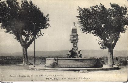 CPA Pertuis Fontaine des 4 saisons
