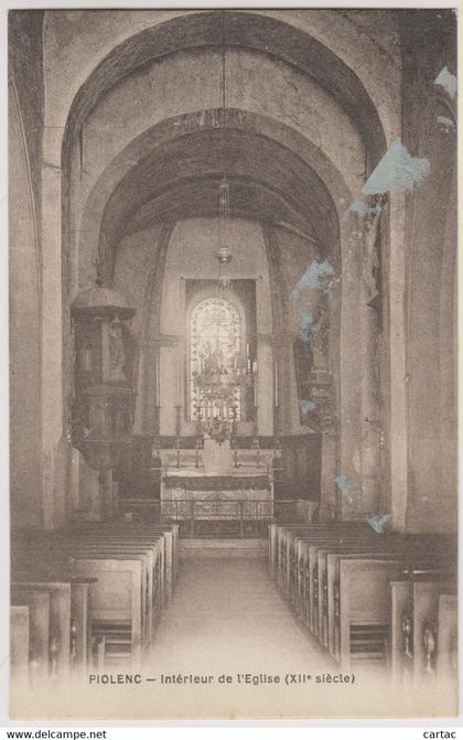 D84 - PIOLENC - INTERIEUR DE L'EGLISE (XIIe SIECLE)