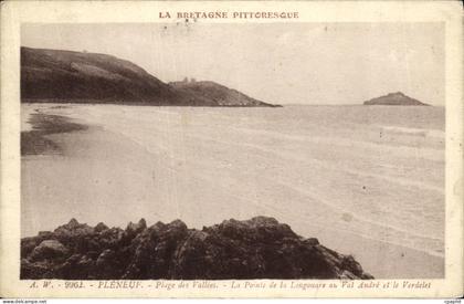 CPA Pleneuf Plage des Vallees La pointe d ela Lingouare au Val Andre et le Verdelet