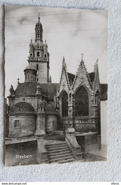 CE180, Cpsm, Pleyben, ensemble du clocher, de la sacristie et de l'abside, Finistère 29