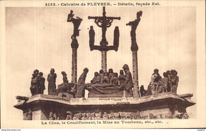 CPA Calvaire de Pleyben Details facade Est