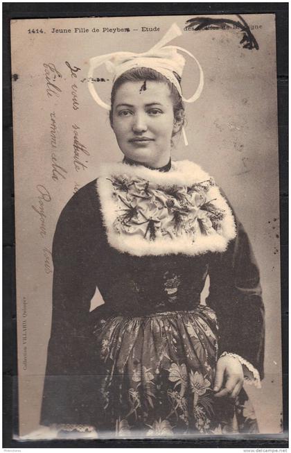 PLEYBEN CPA 1902 jeune fille de..