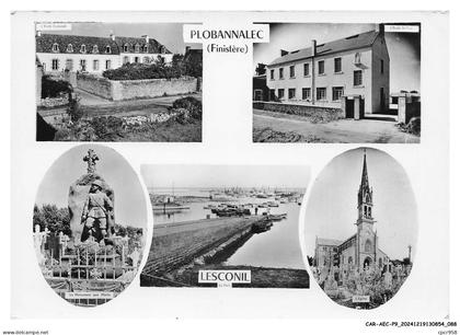 CAR-AECP9-0450-29 - PLOBANNALEC - Léecole saint-joseph - L'ecole - L'église - Le moulin aux morts