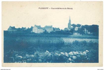 Cpa Plogoff - Vue extérieure du Bourg