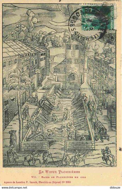 Carte Postale Ancienne - 88 - Plombieres - Le vieux plombières bains de plombières en 1559 - Art illustration - CPA - Ob