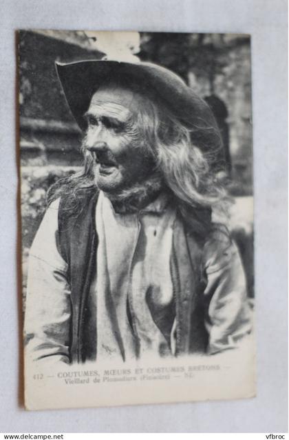 Cpa 1931, vieillard de Plomodiern, Finistère 29