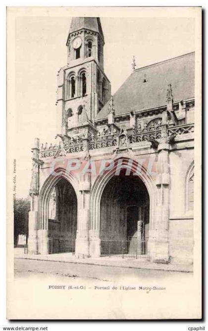 Poissy - Portail de l'Eglise Notre Dame - CPA